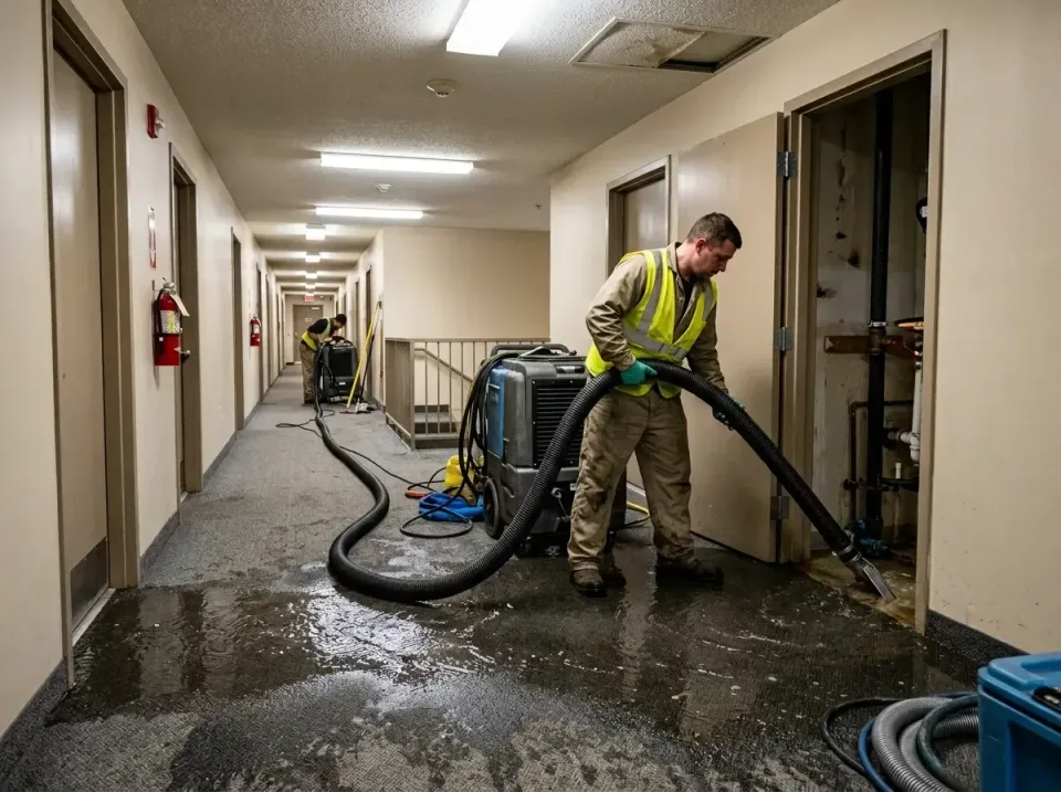 multi-unit-apartment-hallway-f-005 — frequently asked questions, Emergency Burst Pipe Water Extraction & Removal in Palatine…